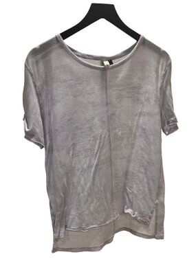 Free People We The Free Grey Lavender Boho Oversized Blouse Top Size Petite Smal